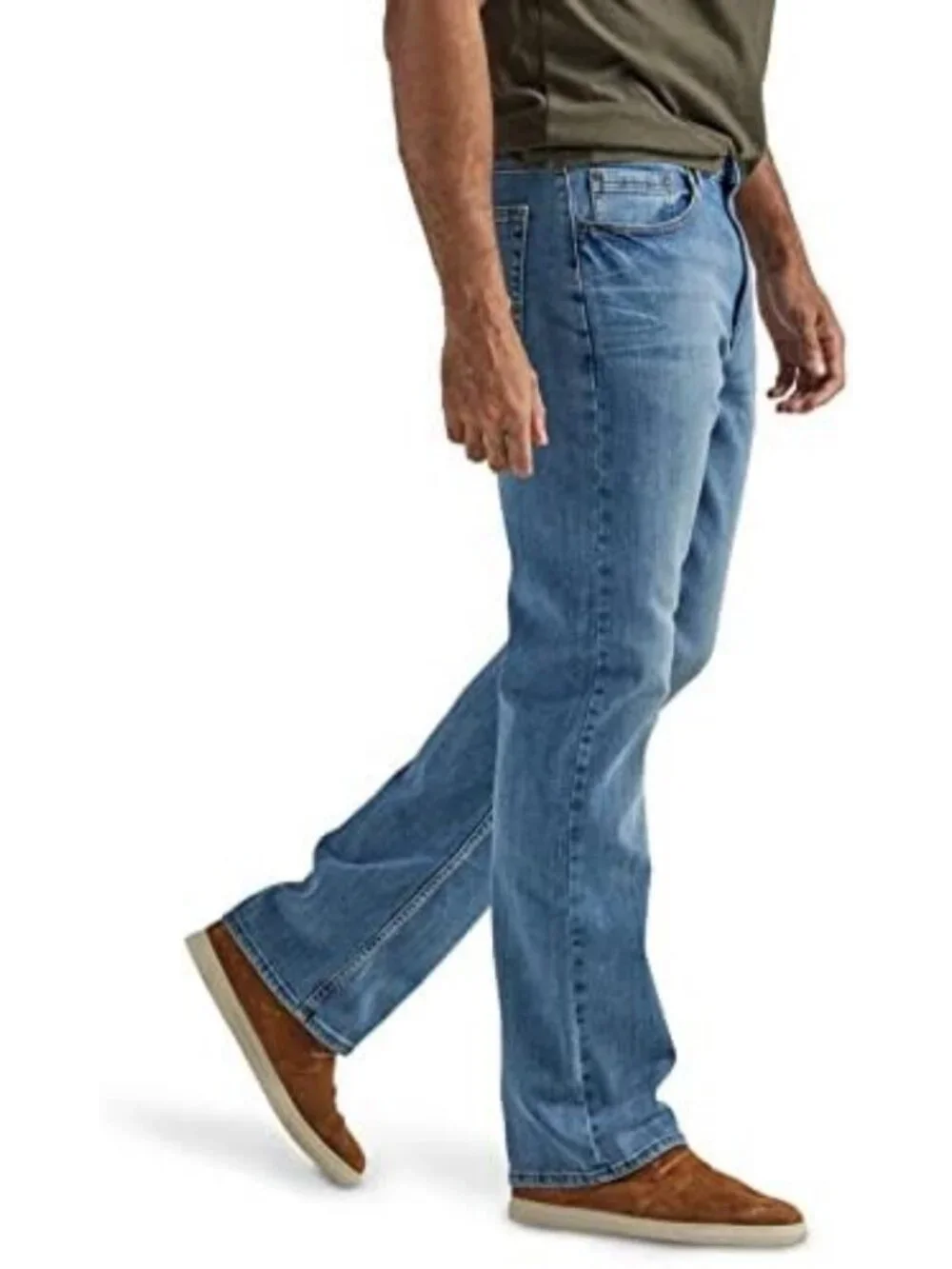 Men's Relaxed Fit Boot Cut Jeans - Comfortable Denim Pants for Casual Wear